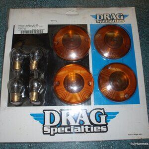 Drag Specialties 0906-6318 Smoke Turn Signal Lenses Bulbs Kit for Touring 86-22